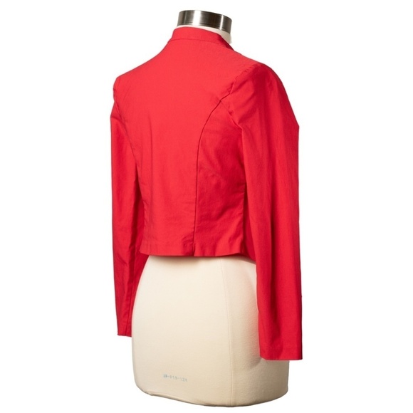 Wearever Size Large Red Cropped Jacket Y2K Party Quirky Artsy Cocktail Cosplay - Picture 7 of 11